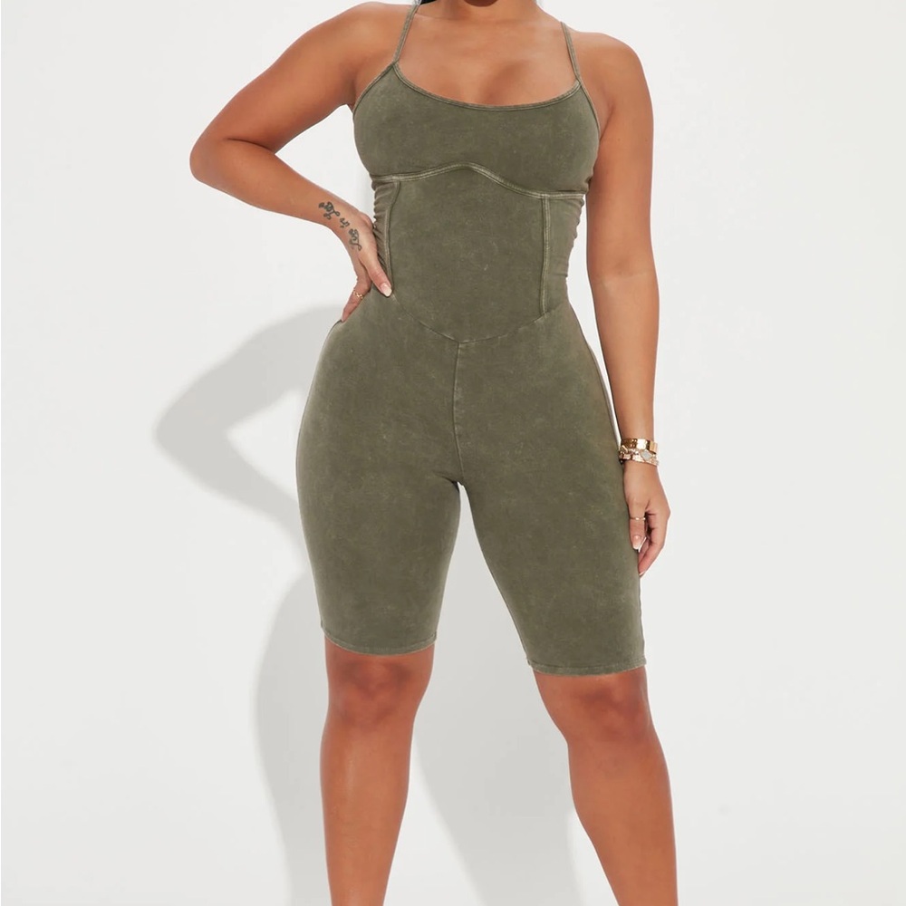 Stylish Olive Green Bodysuit